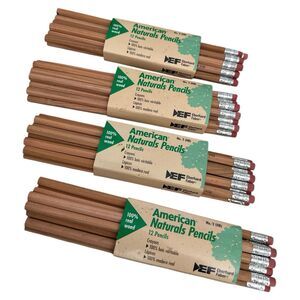 Vintage Eberhard Faber Naturals No.2 HB Pencils Box of 48 NOS USA Cedar Wood